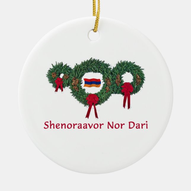 Armenien-Weihnachten 2 Keramikornament (Vorne)