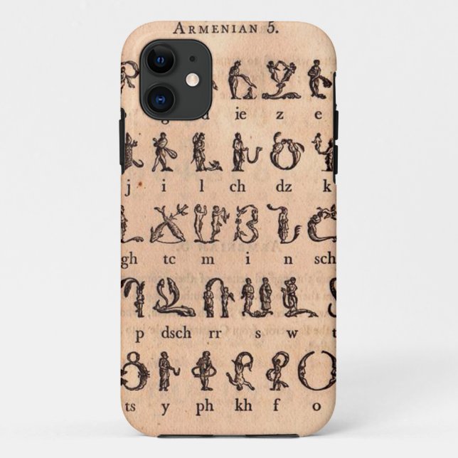 Armenisch-Alphabet Case-Mate iPhone Hülle (Rückseite)