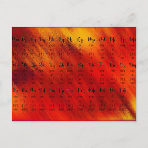 Armenisch-Alphabet Postkarte