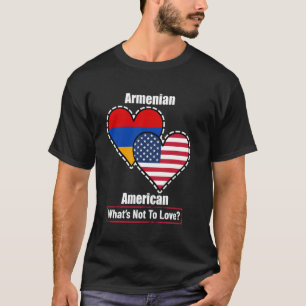 Armenisch Amerikanische Herzflaggen Was nicht zu l T-Shirt