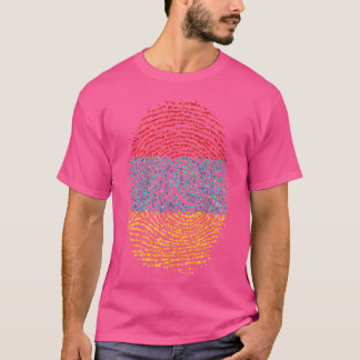 Armenisch-Armenisch-Armenische Fingerabdruckflagge T-Shirt