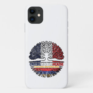 Armenisch-Armenisch-Französisch-Baumwurzelflagge Case-Mate iPhone Hülle