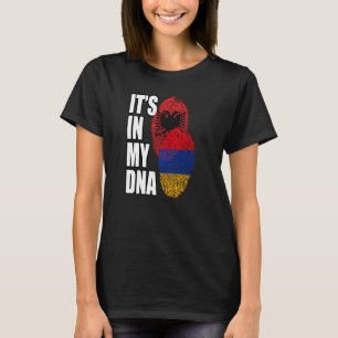 Armenisch und albanisch gemischte DNA-Flagge-Herit T-Shirt