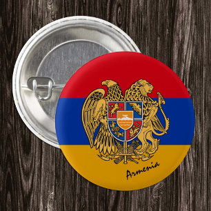 Armenische Fahne, patriotisches Armenien Button