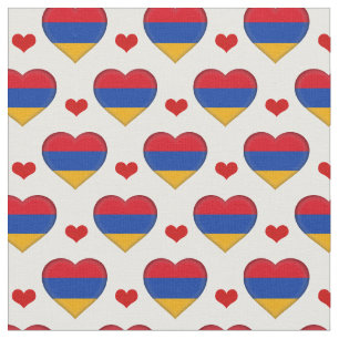 Armenische Fahne und Red Heart Modefabrik / Armeni Stoff