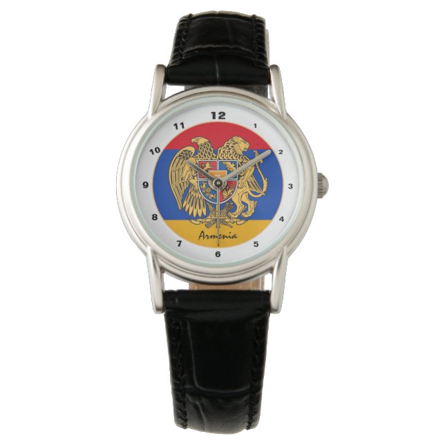 Armenische Flagge & Armenia trendy mode /design Wa Armbanduhr (Vorderseite)