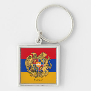 Armenische Flagge & Armenien - Party, Geburtstag / Schlüsselanhänger