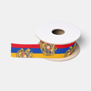Armenische Flagge & Armenien - Reise, Urlaub/Sport Satinband