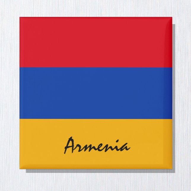 Armenische Flagge & Asien - Urlaub/Sportfans Magnet (Von Creator hochgeladen)