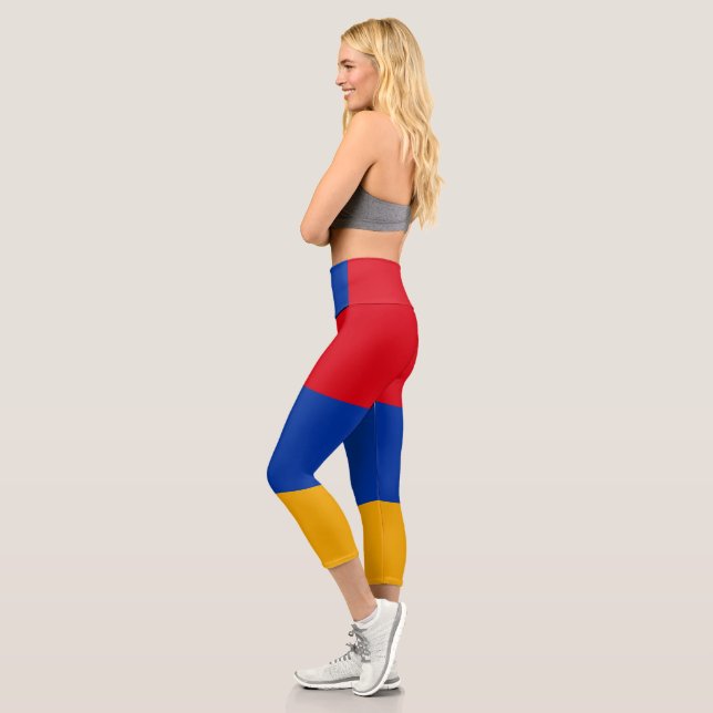 armenische Flagge Capri Leggings (Links)