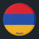 Armenische Flagge Charming Patriotic Magnet<br><div class="desc">Die armenische Fahne Charming Patriotic Magnet mit der armenischen Fahne zeigte sich überall auf dem Magneten. Der Name des Landes ist in das Design am unteren Rand des Bildes eingebunden. Der Text kann mit der Funktion "Anpassen!" vollständig angepasst werden. Dieses wunderschöne armenische Magnet ist das stilvolle Geschenk für jeden Anlass....</div>