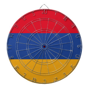 Armenische Flagge Dartscheibe