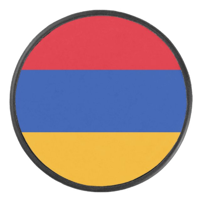 armenische Flagge Eishockey Puck (Vorderseite)