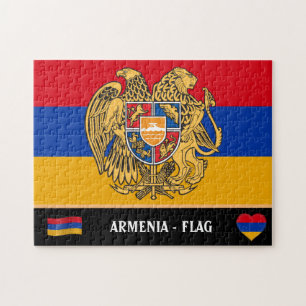 Armenische Flagge, Emblem und Armenien / Armenien Puzzle