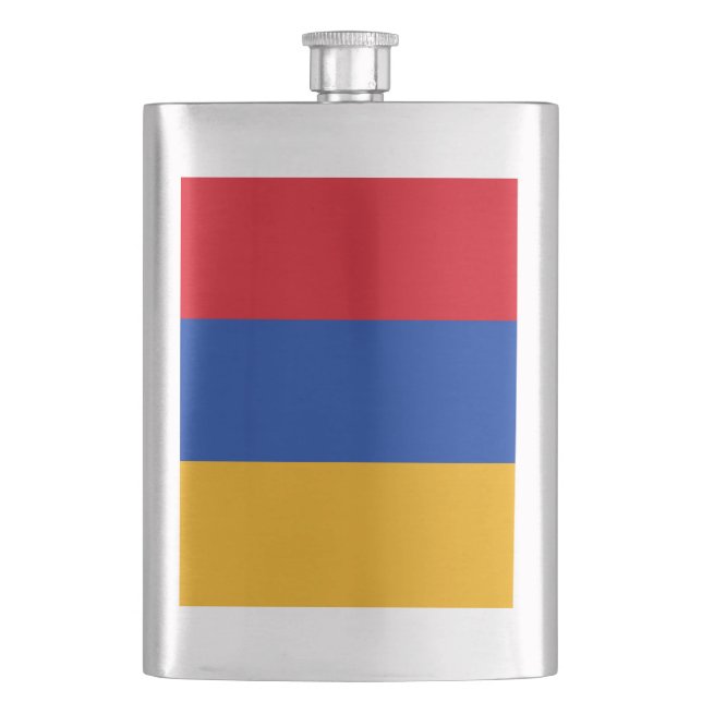 armenische Flagge Flachmann (Vorderseite)
