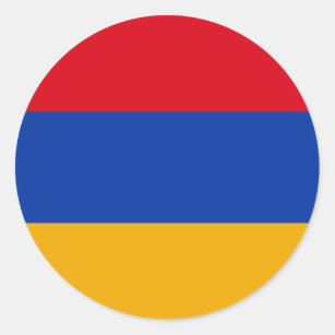 Armenische Flagge, Flagge Armeniens Runder Aufkleber