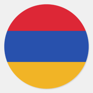 Armenische Flagge, Flagge Armeniens Runder Aufkleber
