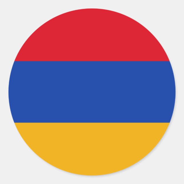 Armenische Flagge, Flagge Armeniens Runder Aufkleber (Vorderseite)