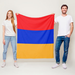 Armenische Flagge Fleecedecke