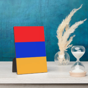 Armenische Flagge Fotoplatte