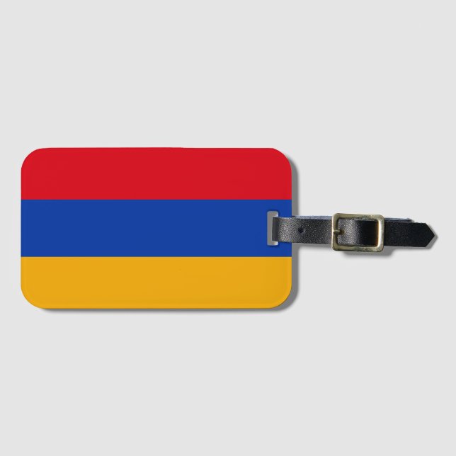 armenische Flagge Gepäckanhänger (Vorderseite (Horizontal))