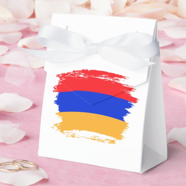 Armenische Flagge Geschenkschachtel (Hochzeit)