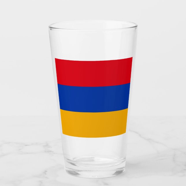 armenische Flagge Glas (Vorderseite)