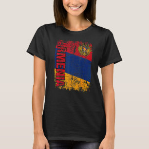 ARMENISCHE FLAGGE  Große Flagge Vintage abgenutzt  T-Shirt