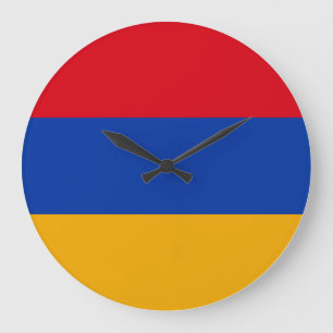 armenische Flagge Große Wanduhr
