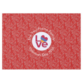 Armenische Flagge Herzerrote Liebe Tischdecke