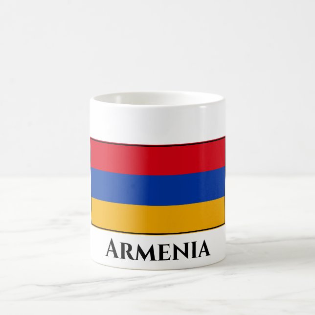 armenische Flagge Kaffeetasse (Mittel)