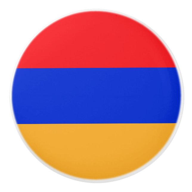 Armenische Flagge Keramikknauf (Vorderseite)
