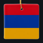 armenische Flagge Keramikornament<br><div class="desc">Anpassbare World Flag Produkte - Bitte fühlen Sie sich frei,  Ihren eigenen Text hinzuzufügen.</div>