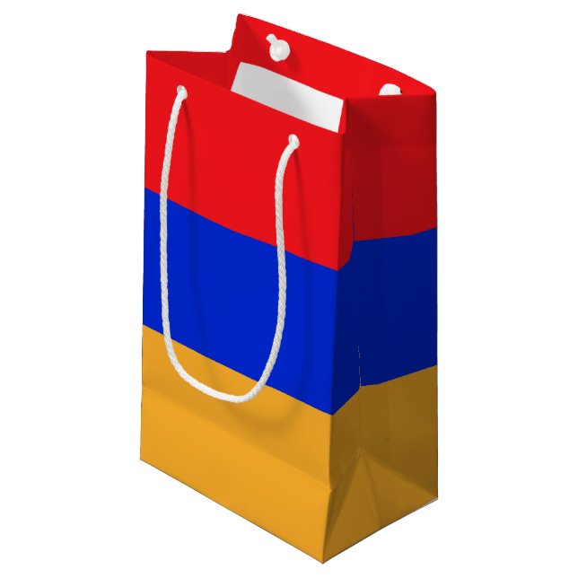 Armenische Flagge Kleine Geschenktüte (Vorderseite Schrägansicht)