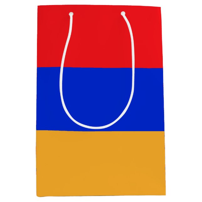 Armenische Flagge Mittlere Geschenktüte (Vorderseite)