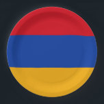 armenische Flagge Pappteller<br><div class="desc">armenische Flagge</div>
