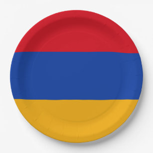 armenische Flagge Pappteller