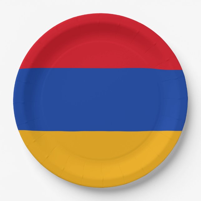 armenische Flagge Pappteller (Vorderseite)
