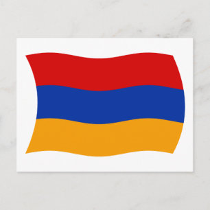 Armenische Flagge Postkarte