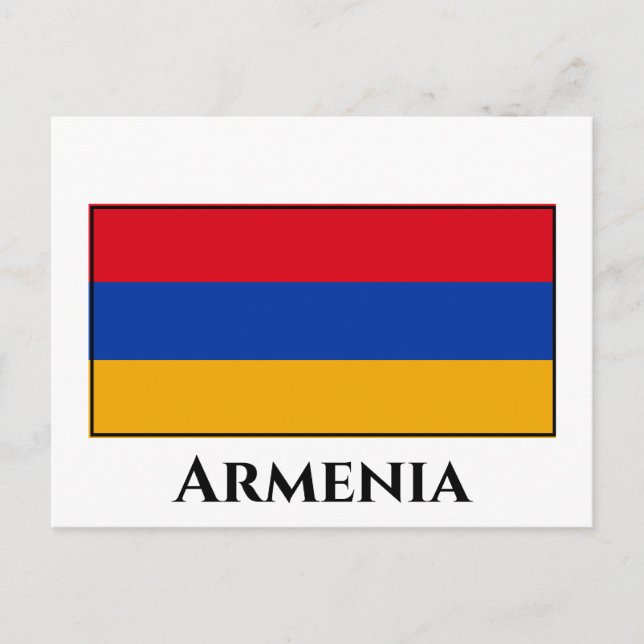 armenische Flagge Postkarte (Vorderseite)