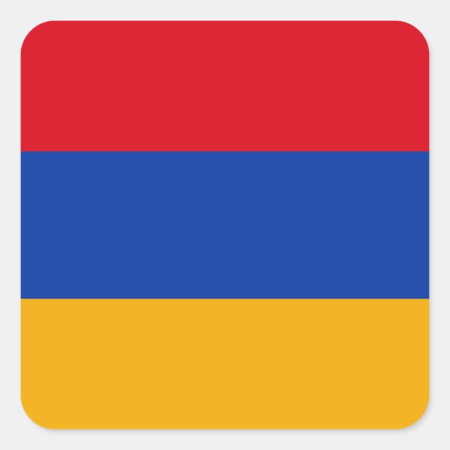 armenische Flagge Quadratischer Aufkleber (Vorderseite)