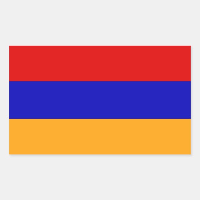 armenische Flagge Rechteckiger Aufkleber (Vorderseite)
