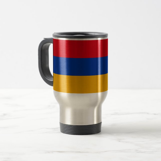 armenische Flagge Reisebecher (Vorderseite Links)