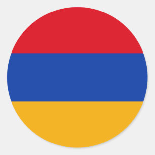 armenische Flagge Runder Aufkleber