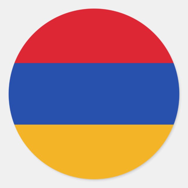 armenische Flagge Runder Aufkleber (Vorderseite)
