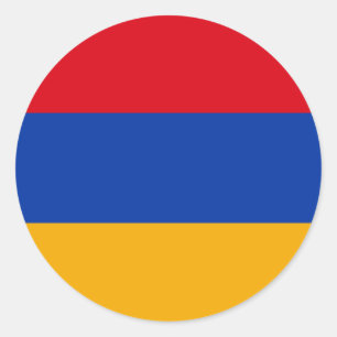 armenische Flagge Runder Aufkleber