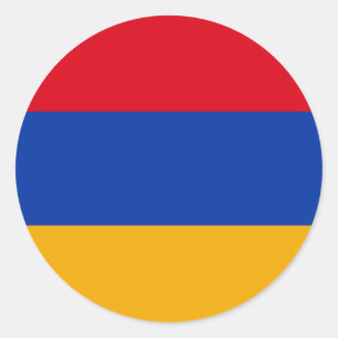 armenische Flagge Runder Aufkleber
