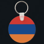armenische Flagge Schlüsselanhänger<br><div class="desc">Zeige deinen armenischen Stolz ab!</div>