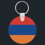 armenische Flagge Schlüsselanhänger<br><div class="desc">Zeige deinen armenischen Stolz ab!</div>