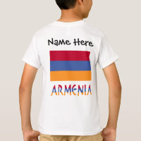 Armenische Flagge Schwarze Personalisierung